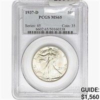 1937-D Walking Liberty Half Dollar PCGS MS65