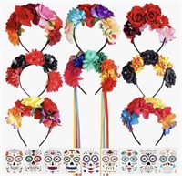 Tigeen Day of the Dead Headband 8 Pcs