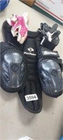 KNEE PADS, CHEST PROTECTOR GLOVES, YOUTH SIZE