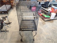 Large Bird Cage w/Stand on Wheels