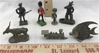 Vintage pewter figurine lot