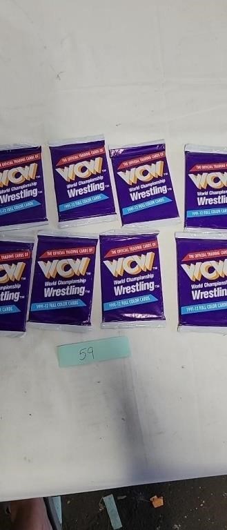 Lot of 8 1991 WCW sealed card packs