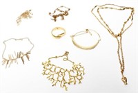 Ladies' Gold-Tone Metal Costume Jewelry, 7 Pieces
