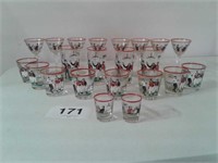 LIBBEY PICKWICK DICKENS BAR GLASSES