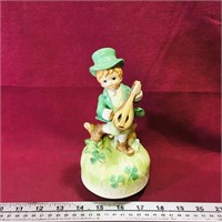 Ceramic Musical Figurine (Vintage) (8" Tall)