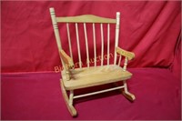 Wooden Doll/Toy Rocking Chair 11 1/2" w x 13" t