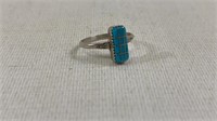 Sterling Silver Inlayed Turquoise Native A
