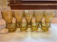 Set of VTG Amber Drinking Glasses