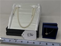 Swarovski Necklace & Pearl Necklace