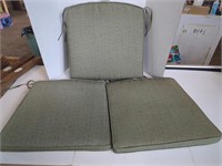 3 Patio Chair Cushions 20" x 20"
