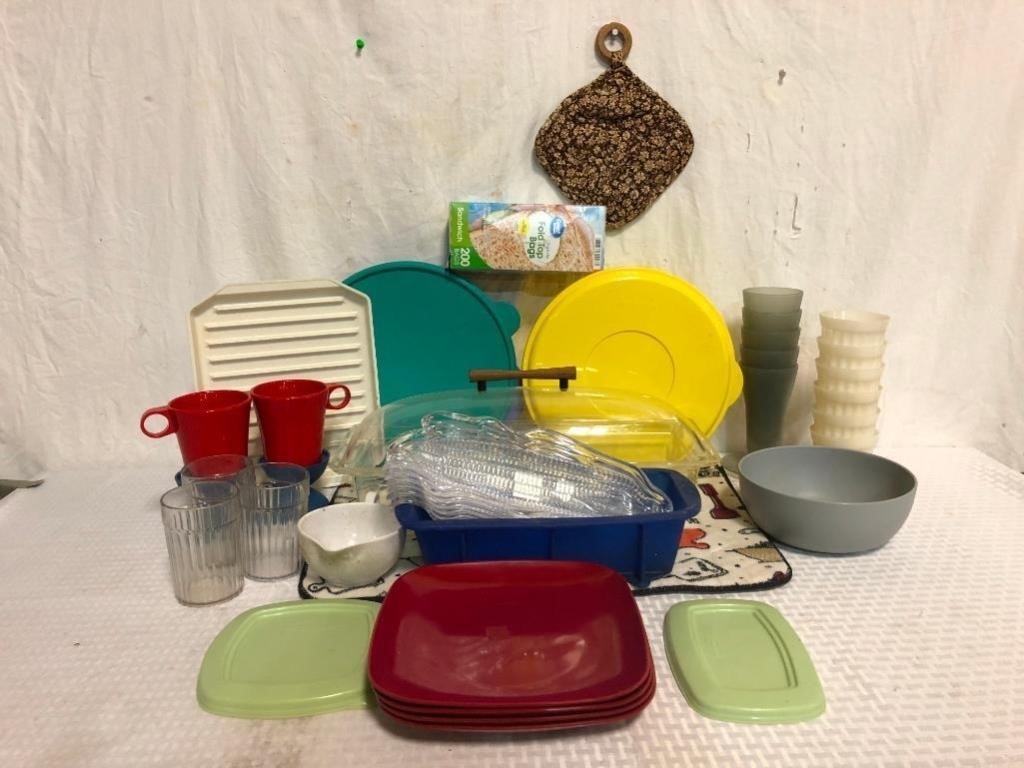 Plastic Food Storage, Plates, and Cups