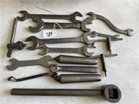 Asst'd Metal Lathe Tools, Misc Wrenches