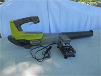 Ryobi elec blower with battery and charger