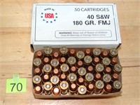40 S&W 180gr FMJ Rnds 50ct