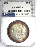 1881 Morgan MS65+ LISTS $725