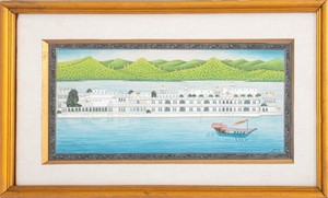 Arvino "Lake Palace Hotel" Gouache on Paper