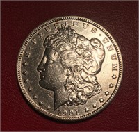 #37  1901-0 US Silver Dollar Morgan $1 Polished