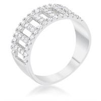 Stylish .50ct White Sapphire Contemporary Ring
