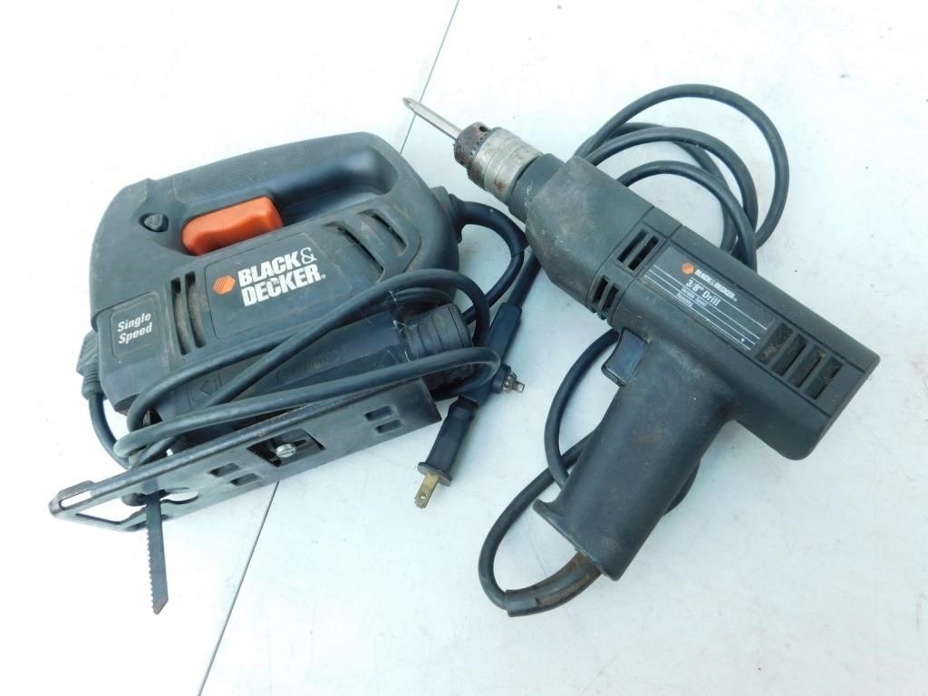 Black & Decker jigsaw & 3/8" drill, both works.