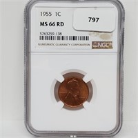 NGC 1955 MS66RD Wheat Penny