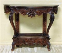Louis XV Style Carved Mahogany Console.