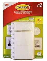 3M COMMAND PICTURE HANGING STRIPS 34 PAIRS