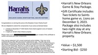 Harrah’s New Orleans Game & Stay Package