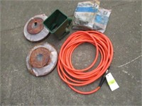 50' air hose, washing machine hoses, seeder
