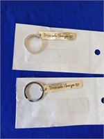 New 2 Stainless Steel Key Rings