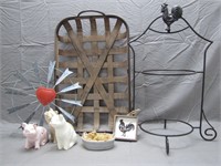 Assorted Lot Of Farm Country Themed Home Decor
