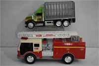 Tonka Fire Truck & Anmal Planet Cage Truck