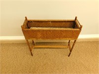 Wicker wooden plant stand 10X30X30