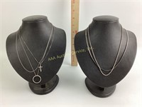 (4) Sterling necklaces 18 grams