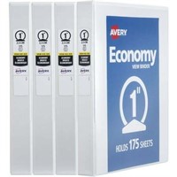 Avery Economy View 3 Ring Binders 1 4 White