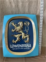 Vintage Lowenbrau Beer Blue plastic Gold Lion