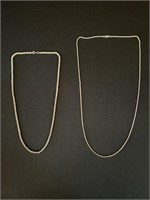 2 Sterling Necklaces 1.23oz/36 grams