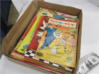 Vintage kids coloring & activity books & puzzles