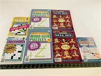 7pcs word search & Cross word puzzle books