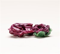 Qing Dynasty ruby ruby pine grape