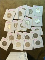 Silver Quarters - 1934, 1964, 1964, 1964, 1964,