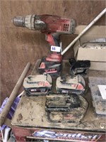 Milwaukee Cordless Drill & NBatteries (Cond. Unkn