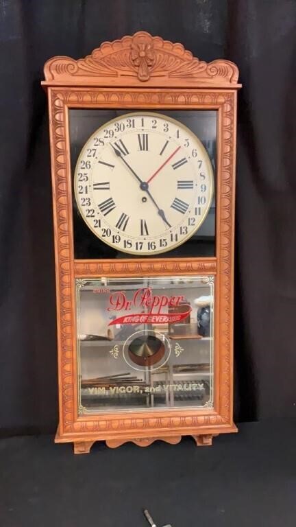 Large vintage Dr. Pepper wall clock