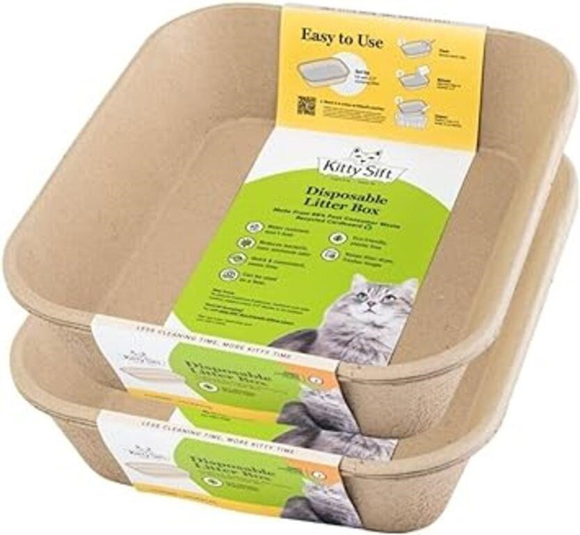 Kitty Sift (6-pack) Disposable Cat Litter Box,
