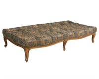 Large French Tufted Ottoman