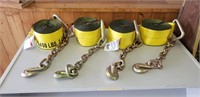 4 new truck/trailer tie down straps with chain