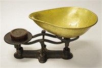 Cast iron and brass balance scales