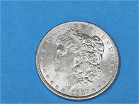 1887 Morgan Silver Dollar Coin   Uncirculated??