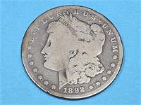 1892 Morgan Carson City Silver Dollar Coin