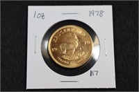 1978 Krugerrand 1oz Fine Gold Coin