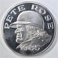 1985 PETE ROSE 1 OZ SILVER ROUND